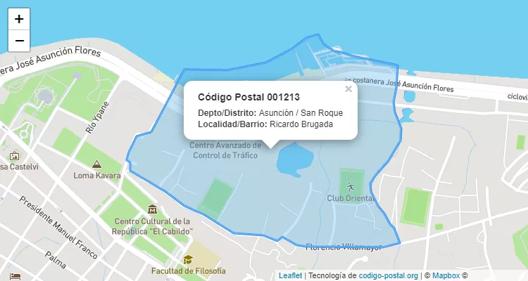 Código Postal 001213 - Paraguay