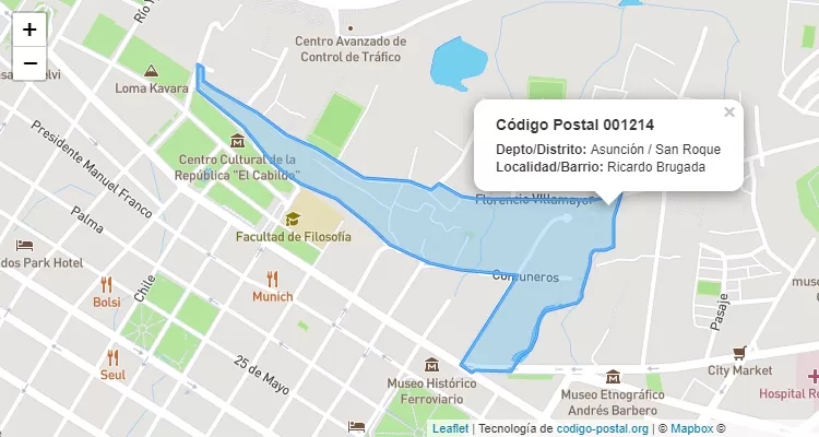 Código Postal 001214 - Paraguay