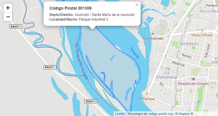 Código Postal Parque Industrial 2, Santa María de la Asunción - Asunción