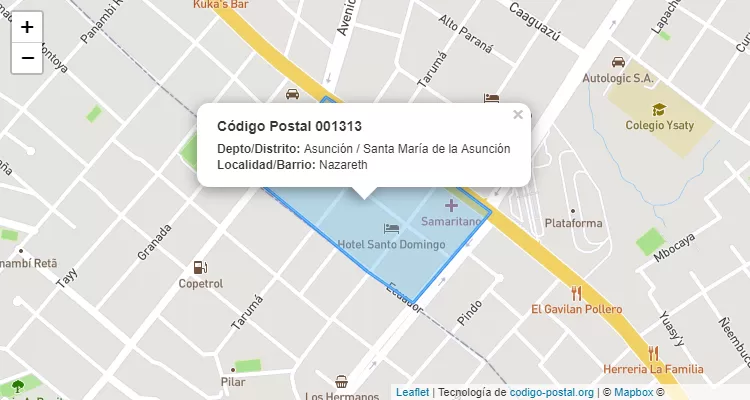 Código Postal Nazareth, Santa María de la Asunción - Asunción