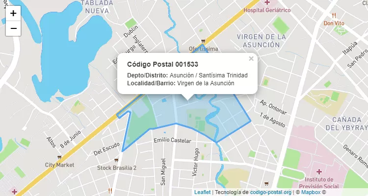 Código Postal 001533 - Paraguay