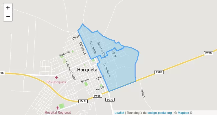 Código Postal Fátima, Horqueta - Concepción