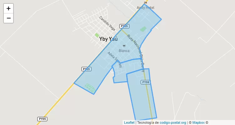 Código Postal San Juan, Yby Yaú - Concepción