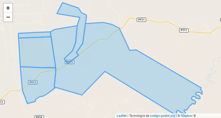 Código Postal Naranjaty, San Pedro del Ycuamandyyú - San Pedro