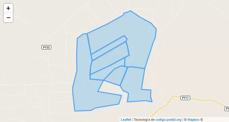 Código Postal Colonia Barbero, San Pedro del Ycuamandyyú - San Pedro