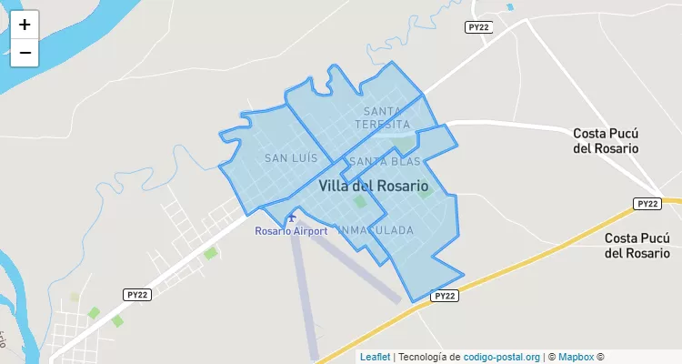 Código Postal Inmaculada, Villa del Rosario - San Pedro