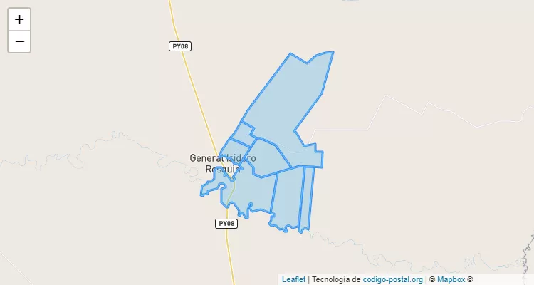 Código Postal Paloma 2, General Francisco Isidoro Resquín - San Pedro