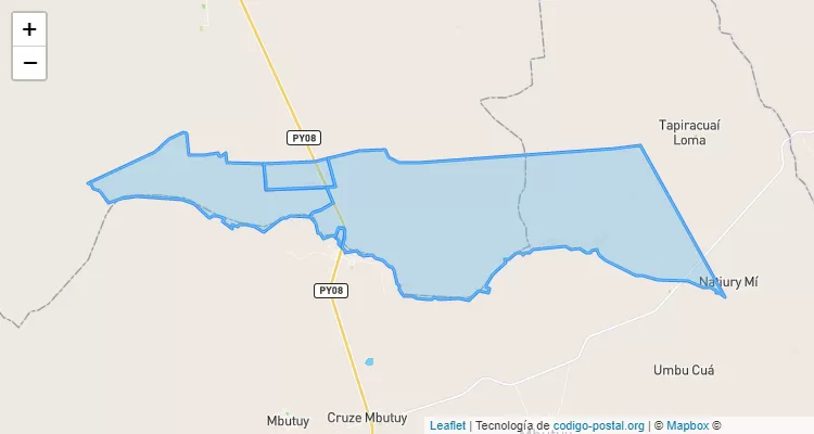 Código Postal Cerro Pyta, Yataity del Norte - San Pedro