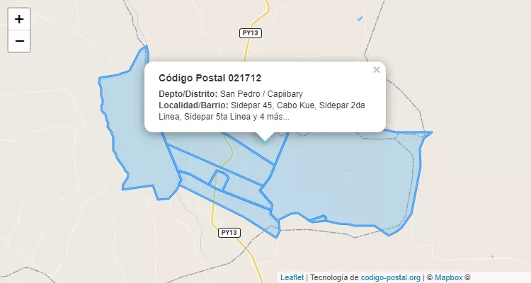 CEP Sidepar 2da Linea, Capiibary - San Pedro