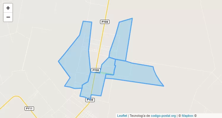 Código Postal San Roque 2, Santa Rosa del Aguaray - San Pedro