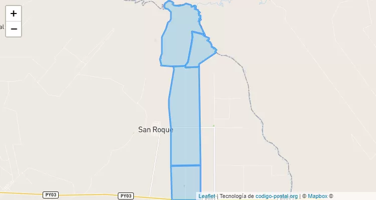 Código Postal Naranjaty, Yrybucua - San Pedro