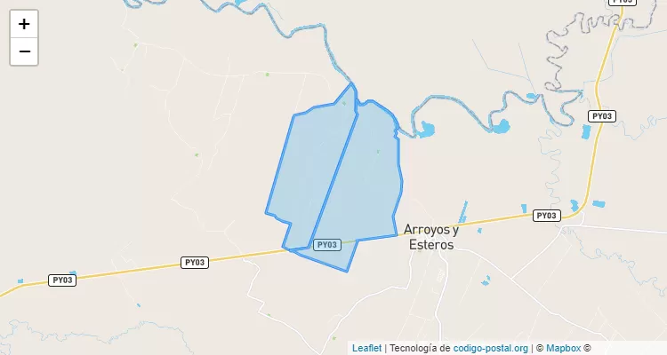 Código Postal San Antonio, Arroyos y Esteros - Cordillera