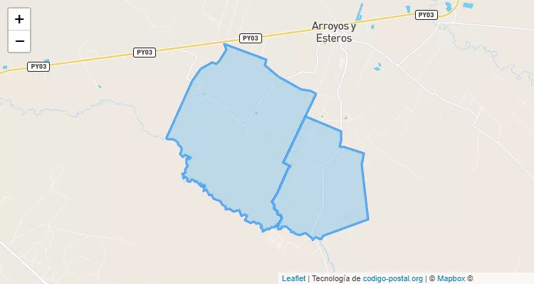 Mainumby, Arroyos y Esteros - Cordillera ZIP Code