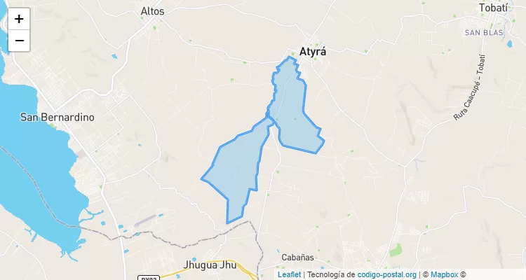 Código Postal Zanja Hu, Atyrá - Cordillera