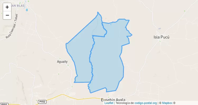 Código Postal Isla, Eusebio Ayala - Cordillera