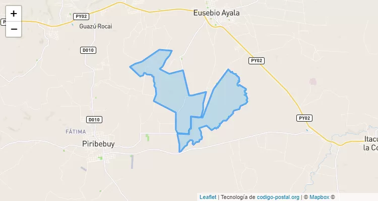 Código Postal Cerro Porteño, Eusebio Ayala - Cordillera