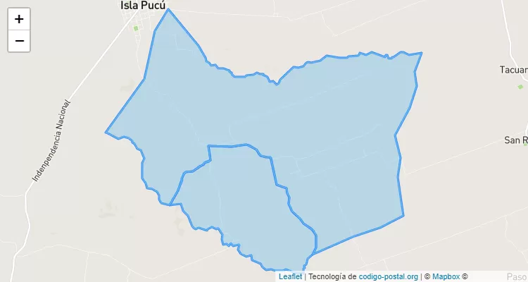 Código Postal Aguaray, Isla Pucú - Cordillera