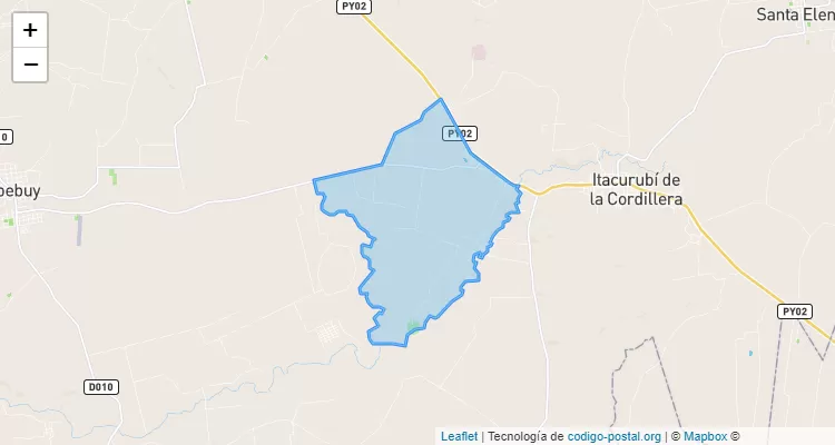 Código Postal Potrero Angelito, Itacurubí de la Cordillera - Cordillera