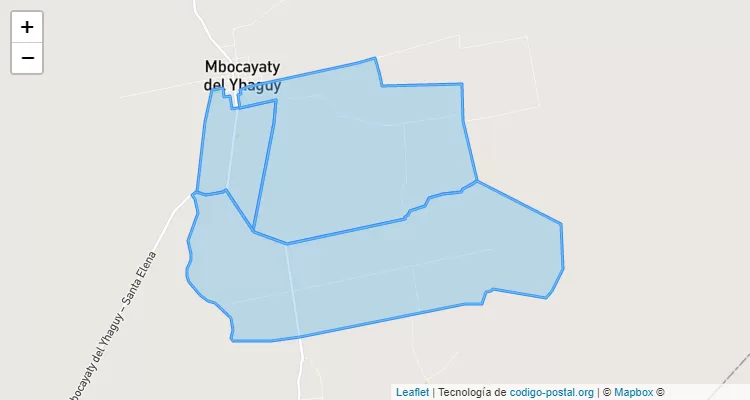 Código Postal Virgen de Fátima, Mbocayaty del Yhaguy - Cordillera