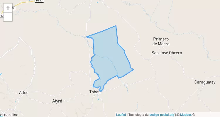 Código Postal Aparypy, Tobatí - Cordillera