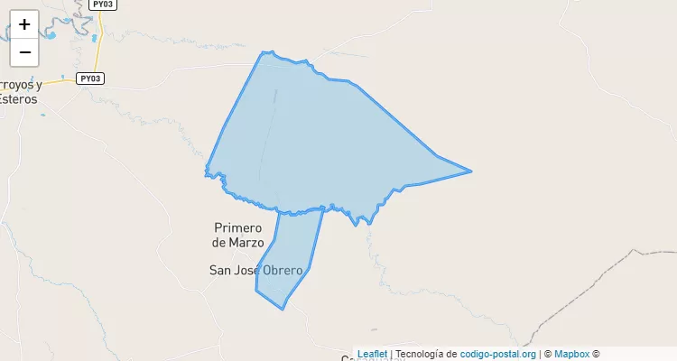 Código Postal Gasory, San José Obrero - Cordillera