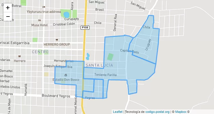 Código Postal San Blas, Villarrica - Guairá