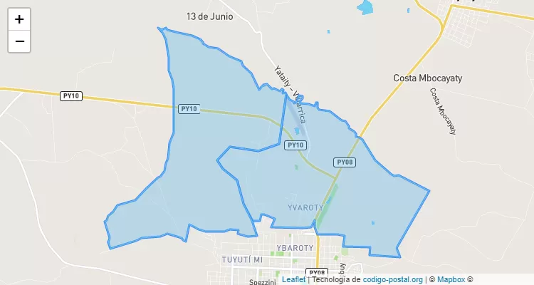 Código Postal Ybaroty, Villarrica - Guairá