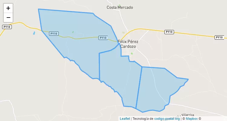 Código Postal Cerrito, Félix Pérez Cardozo - Guairá