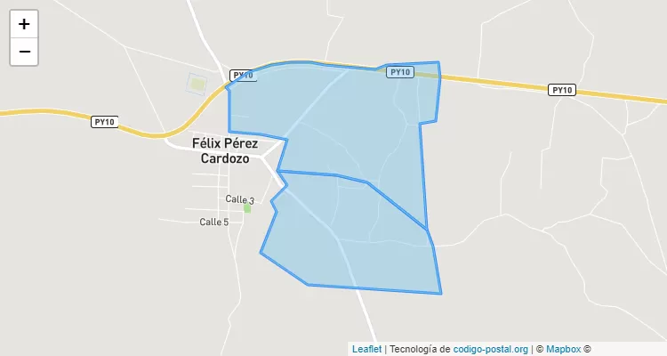 Código Postal San Pedro, Félix Pérez Cardozo - Guairá