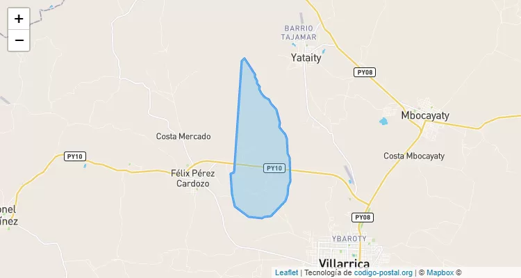 Código Postal Kaundy, Félix Pérez Cardozo - Guairá