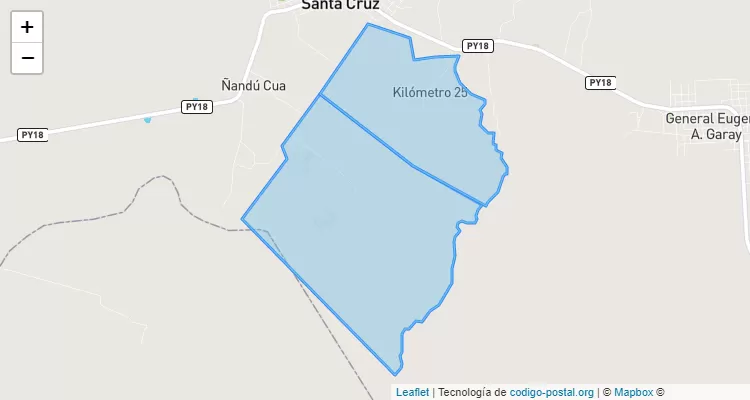 Código Postal San Ramón, Gral. Eugenio A. Garay - Guairá