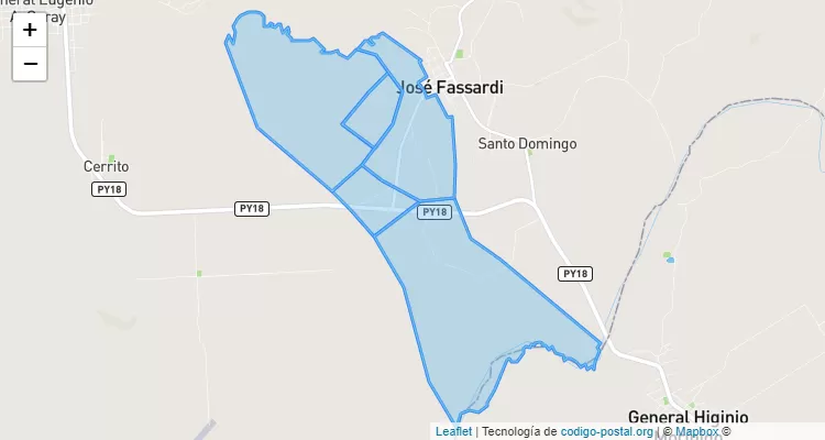 Código Postal San Pablo, José Fassardi - Guairá