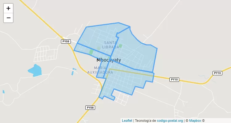 Código Postal Santa Librada, Mbocayaty - Guairá