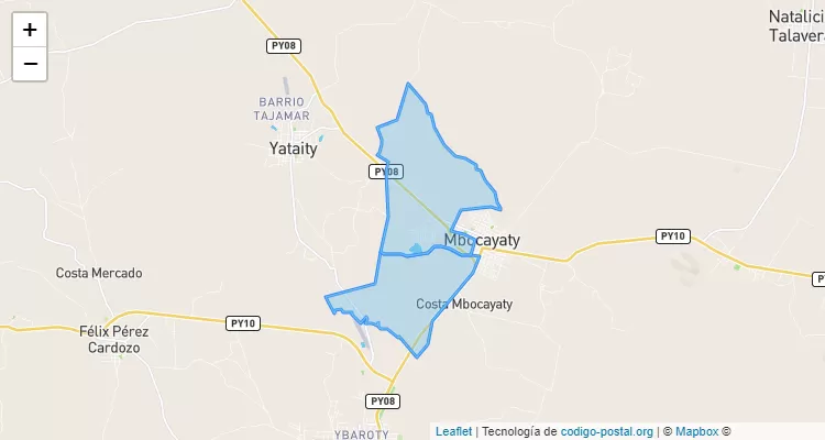 Código Postal Pirity, Mbocayaty - Guairá