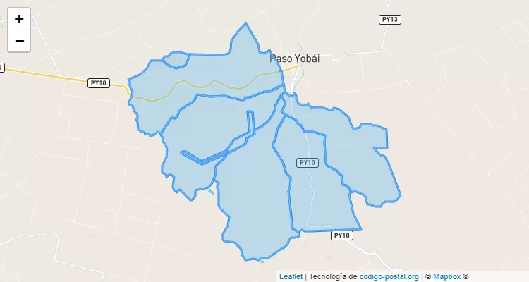 Código Postal Coronel Cubas, Paso Yobai - Guairá
