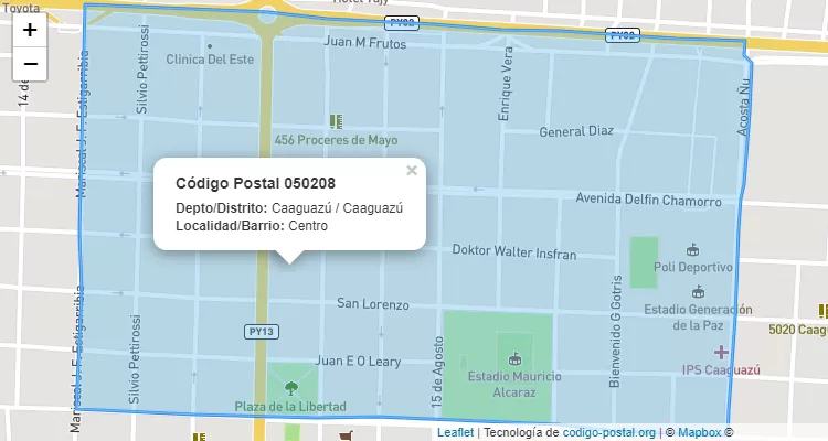 050208 ZIP Code - Paraguay