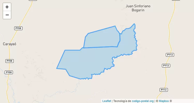 Código Postal Calle 24 Mil, Carayaó - Caaguazú