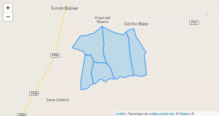 Caatymi, Dr. Cecilio Báez - Caaguazú ZIP Code