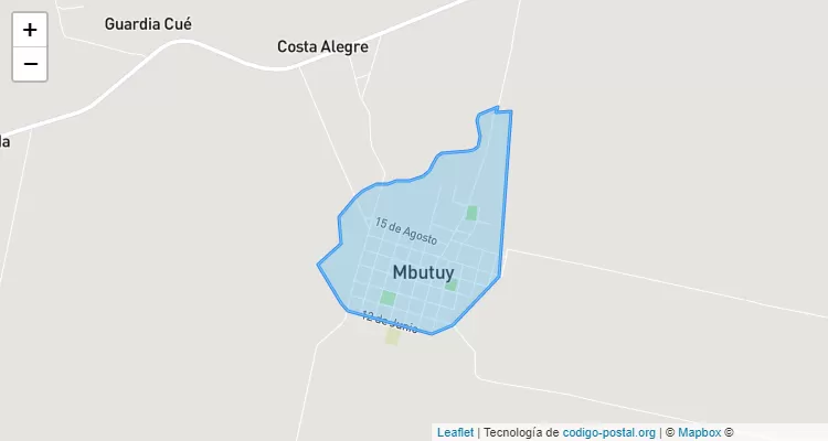 Código Postal Urbano, Santa Rosa del Mbutuy - Caaguazú