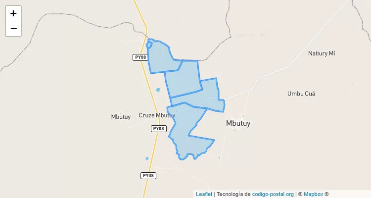 Código Postal Alegre, Santa Rosa del Mbutuy - Caaguazú