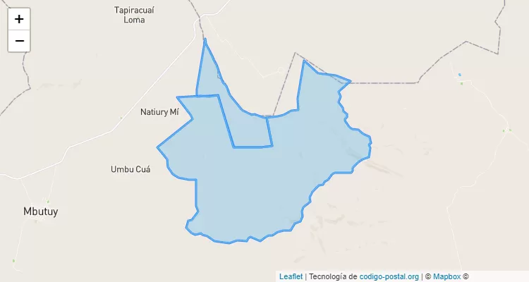 Código Postal San Miguel, Santa Rosa del Mbutuy - Caaguazú