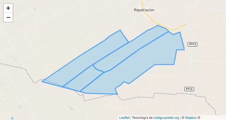 Código Postal 3ra Linea Ka`amindy, Repatriación - Caaguazú