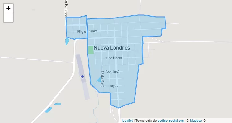 Código Postal Centro, Nueva Londres - Caaguazú