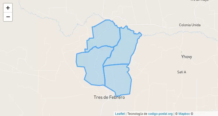 Código Postal San Miguel, 3 de Febrero - Caaguazú