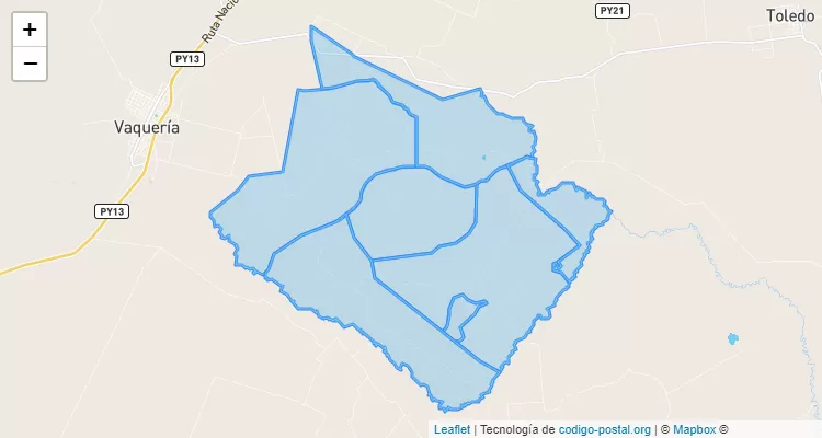 Código Postal San José, Vaquería - Caaguazú