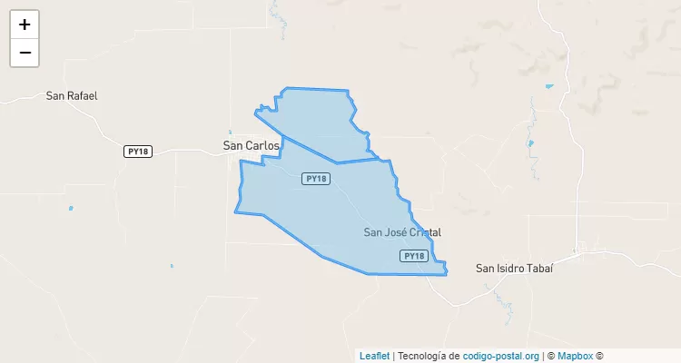 Código Postal San Isidro, San Juan Nepomuceno - Caazapá