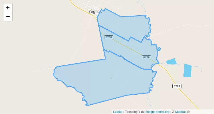 Código Postal Isla Saka, Yegros - Caazapá