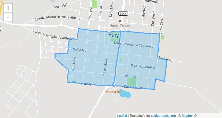 Código Postal San Luis, Yuty - Caazapá