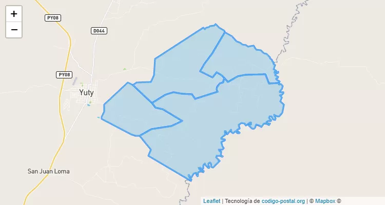 Código Postal San Isidro, Yuty - Caazapá