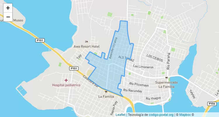 Código Postal Ka`aguy Rory, Encarnación - Itapúa